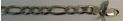Picture of 8 1/4" FIGARO STERLING SILVER BRACELET 15.1G