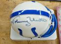 Picture of JOHNNY UNITAS SIGNED BALTIMORE COLTS MINI HELMET WITH COA COLLECTIBLE.MINT CONDITION. 