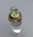 Picture of 10kt yellow gold ring with oval light green stone size 9 5.9 gr 819233-1 