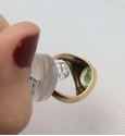 Picture of 10kt yellow gold ring with oval light green stone size 9 5.9 gr 819233-1 