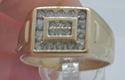 Picture of 14kt yellow gold men's ring size 13.75; 10.5 grams; 0.85 carats  round diamonds. pre-owned. very good condition. 826890-1.